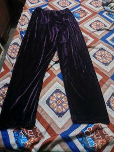 Velvet Wide Leg Pants