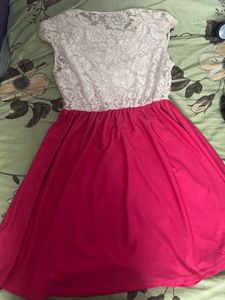 Cute Pink &amp; Lace Dress