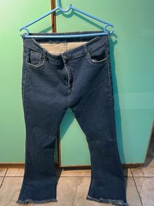 Stylish Dark Wash Flare Jeans