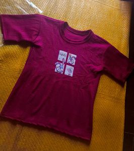 StellaLou Maroon Graphic Print Crewneck