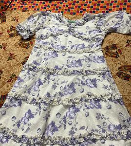 Floral Print Maxi Dress(XXL)