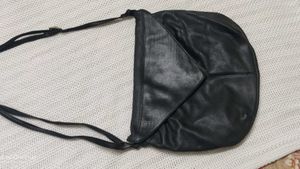 vintage Black Leather Handbag