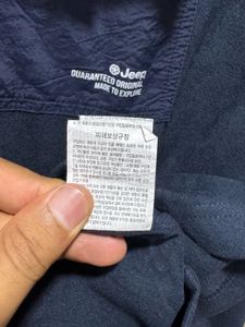 Jeep Thin Fleeced Navy Blue Pullover