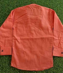 Orange Button-Down Shirt