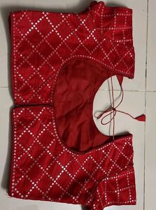 Red Embellished Blouse
