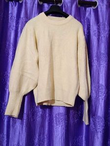 Oversized Knit Sweater - Cream