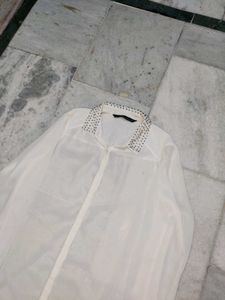 ZARA AESTHETIC SEE THROUGH SHIRT