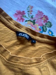 Zudio Mustard Color Crop Top