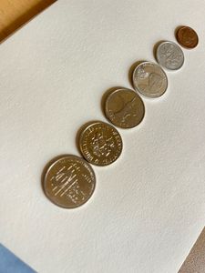 6 Foreign Countries Coin Set