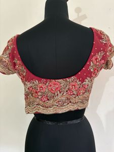 Embroidered Maroon Blouse