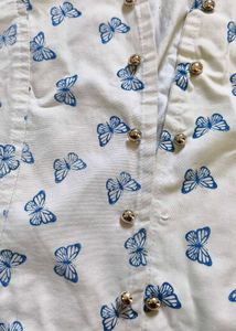 Butterfly Print Cotton Jacket