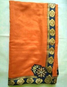 Orange Color Saree