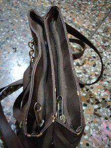 Brown Quilted Handbag