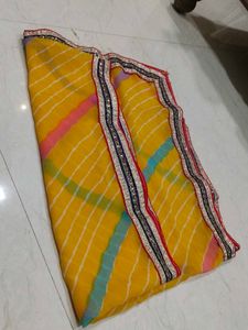 Yellow Striped Dupatta