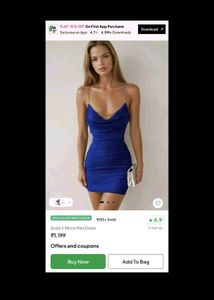 Newme Solid V Micro Mini Dress