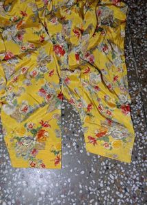 Yellow Silk Suit Set