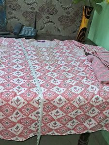 Libas Pink Ethnic Print Kurta Set