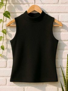 black turtle neck top