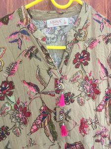 Floral Print Kurta