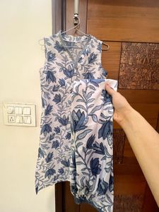 Blue and White Floral Suit Set