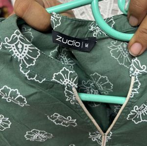 Cotton Green Printed Kurta Set