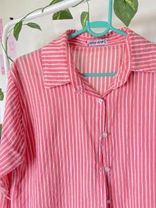 Pink Striped Button-Down