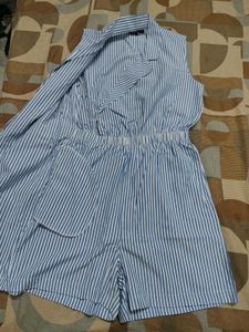Striped Blue Romper