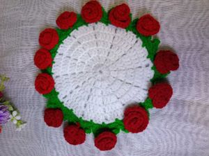 Handmade Rose Flower Coaster