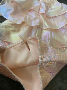 Peach Sequinned Girl’s Dress
