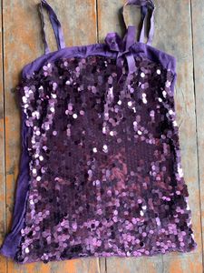 Purple Sequin Party Top
