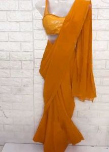 Elegant Orange Saree