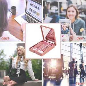 Makeup Brush Set with Mirror