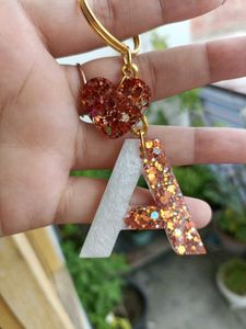 🌟 A-Z Letter Keyring (Glitter Theme)