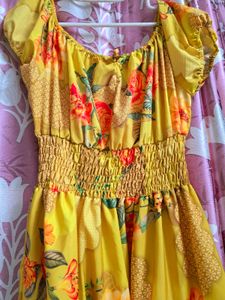 Mustard Yellow Tired Dress