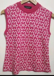 Rose Color Winter Sweater For 8-9 Year Girl