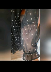 Black georgette summer dress