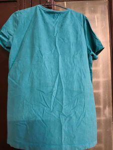 Green Printed Stretchable Top For Women In Xl Size