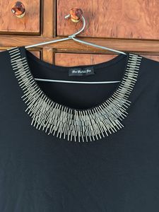 Black Full Sleeve Party Top
