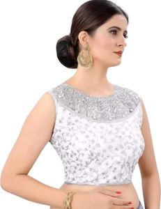 Embroidered Silver Blouse (Sale)