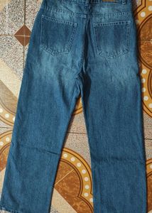 Dark Blue Stylish Jence With Tag And Free Top