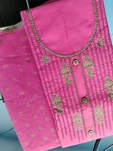 Unstitched 3pcs Partywear Suit