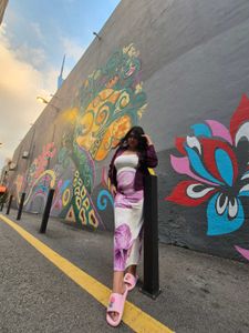 Floral Print Bodycon Maxi Dress