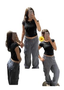 Y2k Grey Dual Tonned Baggy Cargo