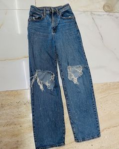 Ripped Wide Leg Jeans
