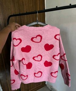 Heart Print Cardigan