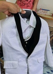3 Piece White Suit For Boys