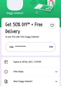 Swiggymart 50%