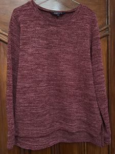Cherokee Burgundy Marled Long Sleeve Top