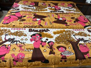 cartoon Printed double bed Bedsheet