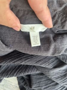 H&amp;m Crush Cotton Collar Top